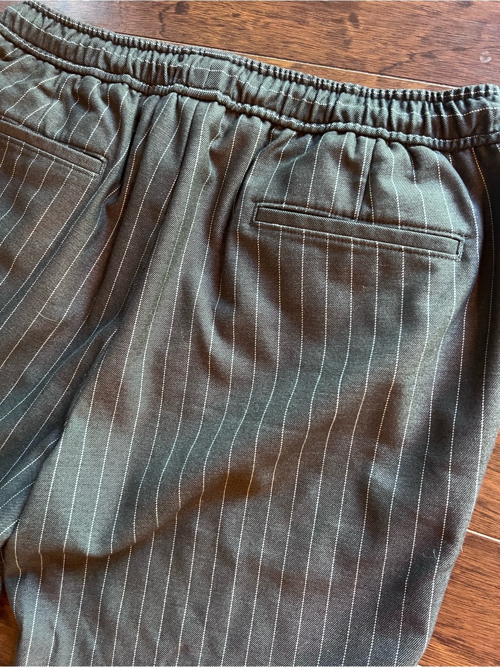 Men’s Open Edit Pinstripe Drawstring Pants - Picture 7 of 8